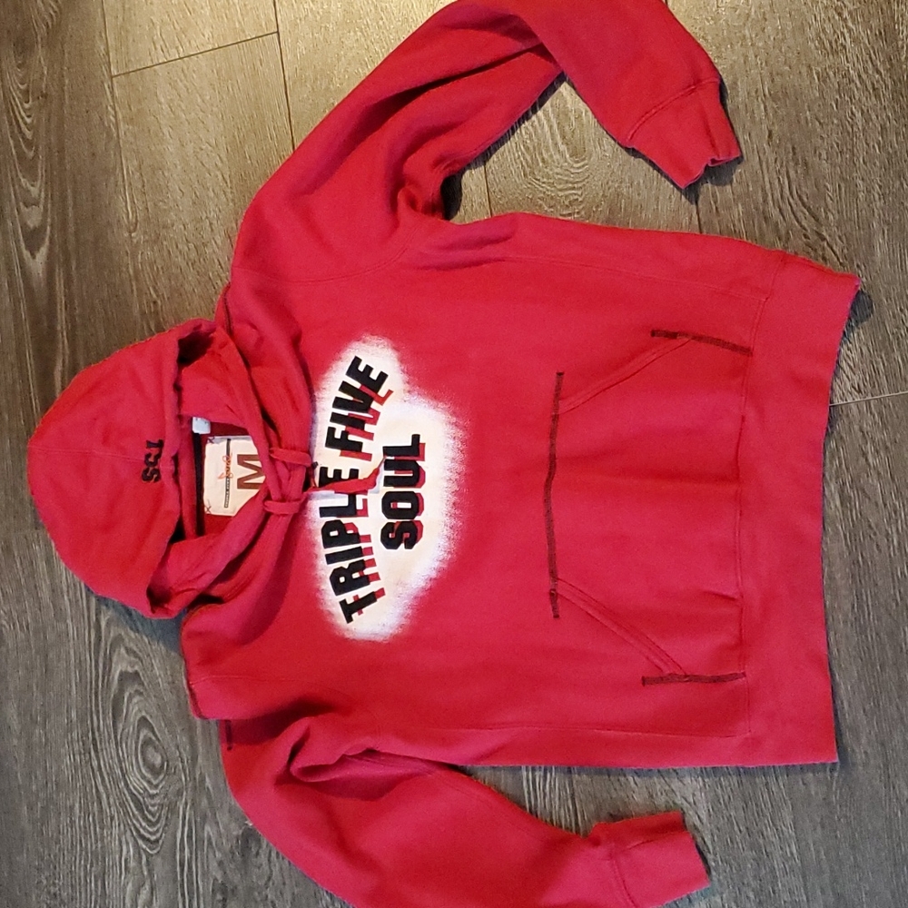 VINTAGE Triple Five Soul T5S Red Hoodie - Medium - Picture 1 of 14